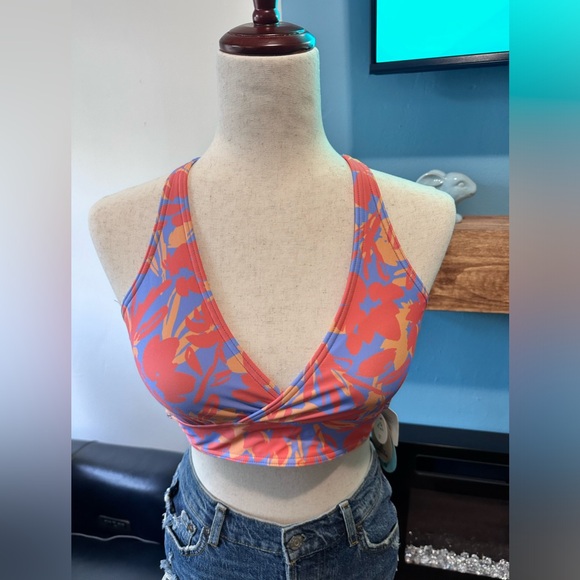 Prana Atalia Swim Top in Morning Glory Bloom- NWT - Picture 2 of 8